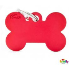 Chapa de identificação Xl Bone Red Aluminio